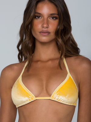 Barbados Top Yellow Velvet