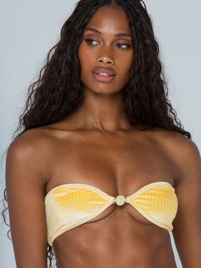 Bora Bora Top Yellow Velvet