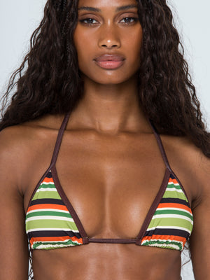 Barbados Top Brown Stripes