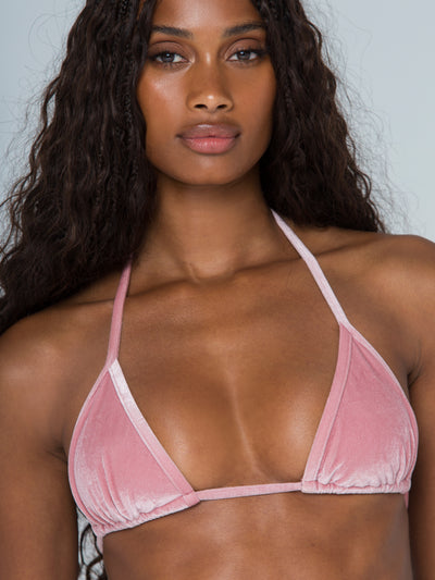 Barbados Top in Pink Velvet